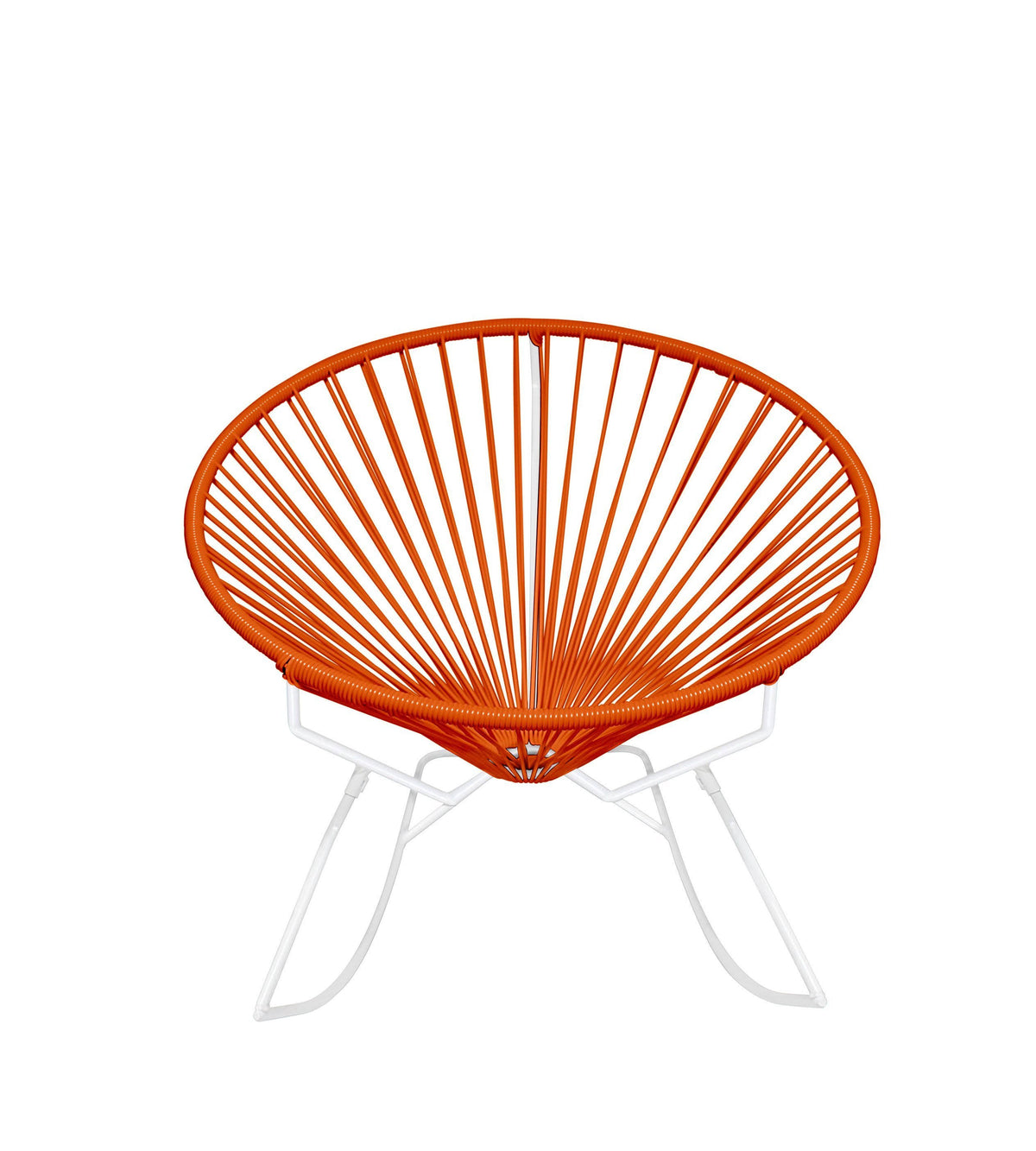 Orange Weave on White Frame Rocker N1769