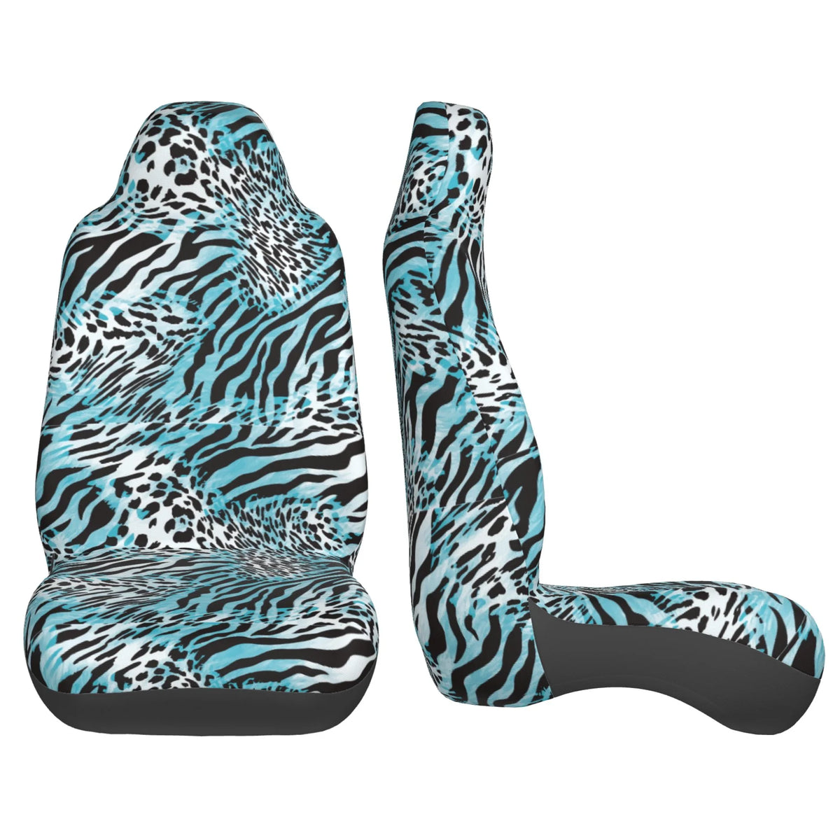 Zebra Leopard Print Car Seat Covers 2 Pack V47308