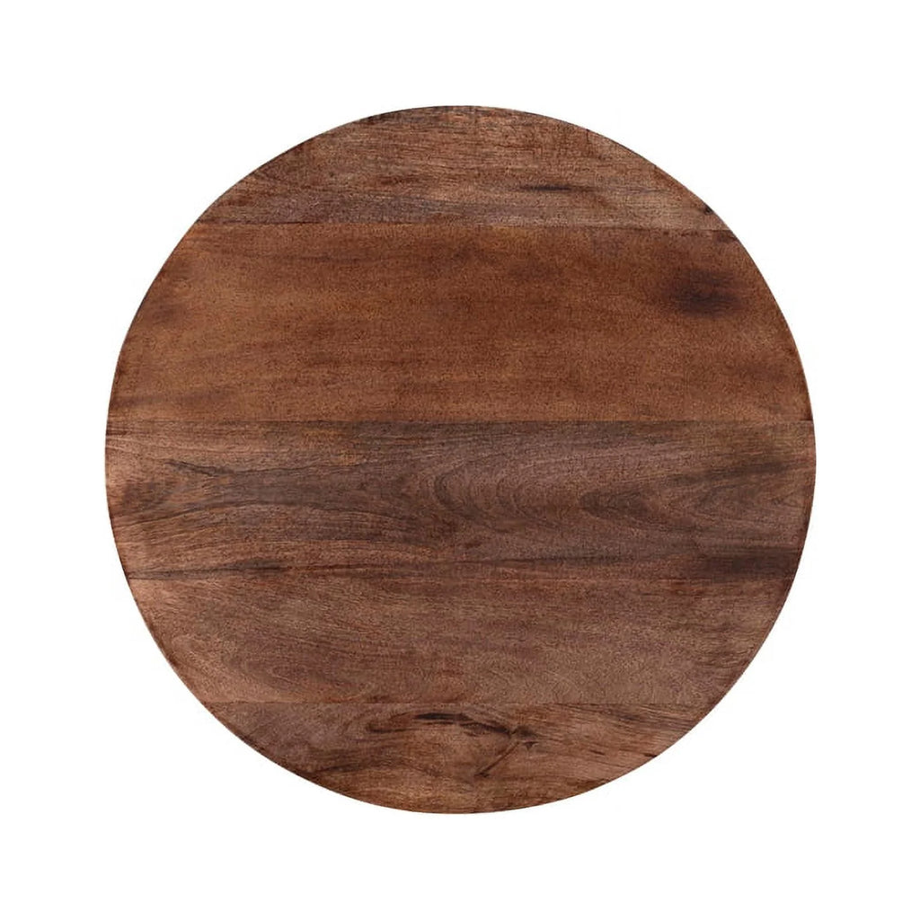 Metal and Wood Drum Table A71538