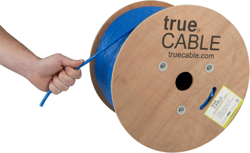1000ft White 23AWG 4 Pair Solid Bare Copper Bulk Ethernet Cable I10408