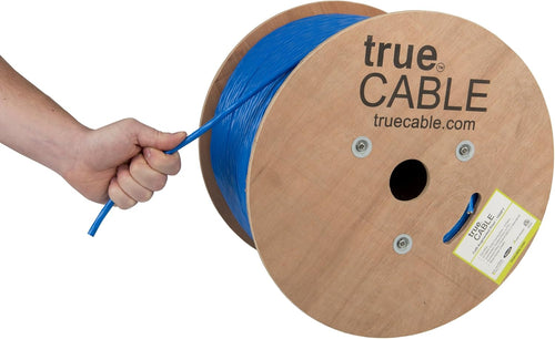 1000ft White 23AWG 4 Pair Solid Bare Copper Bulk Ethernet Cable I10408