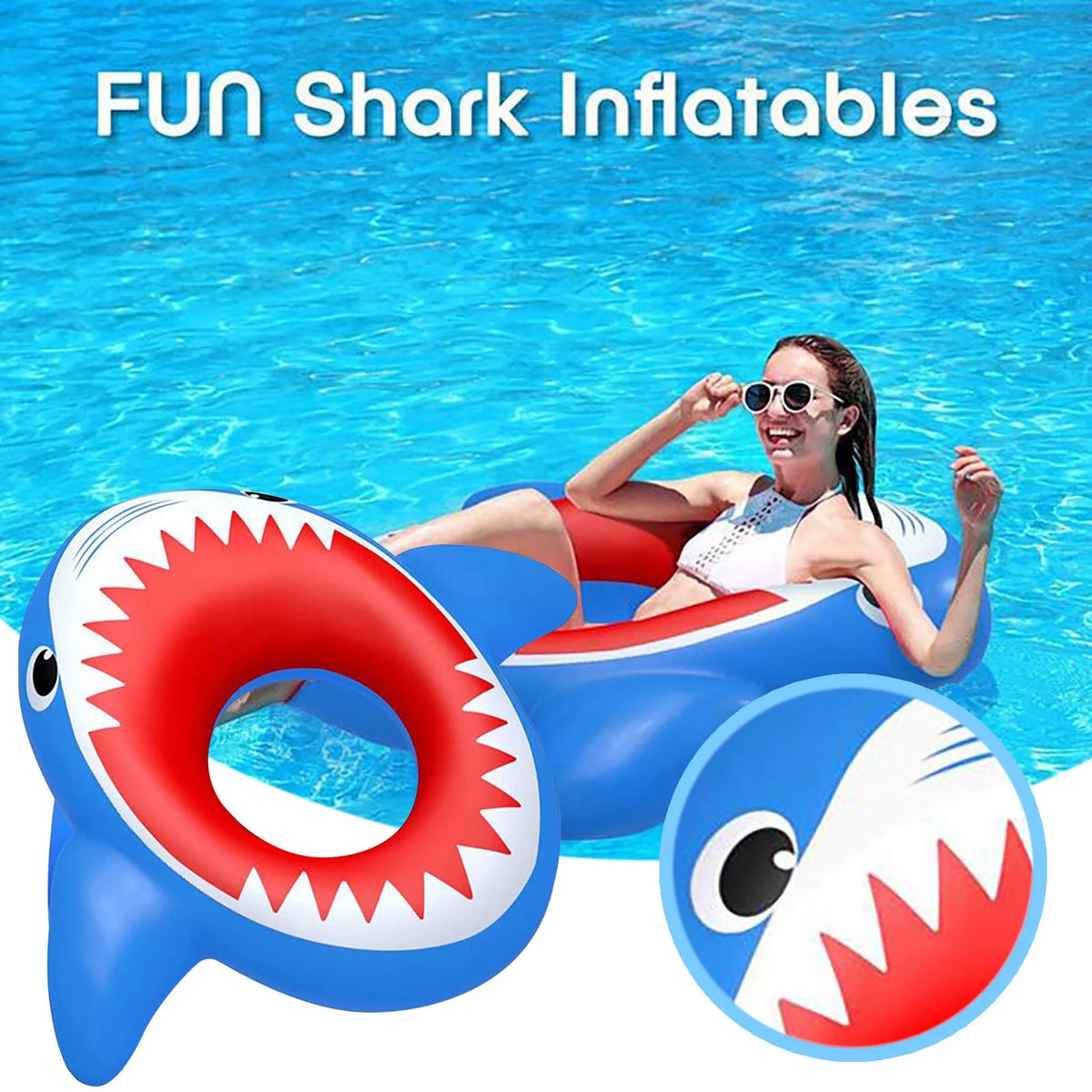 Inflatable Shark Pool Buoys B4694
