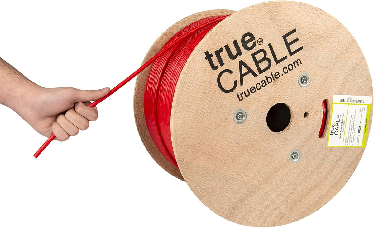 1000ft White 23AWG 4 Pair Solid Bare Copper Bulk Ethernet Cable I10408
