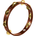 African Wood Tambourine with Brass Jingles P568