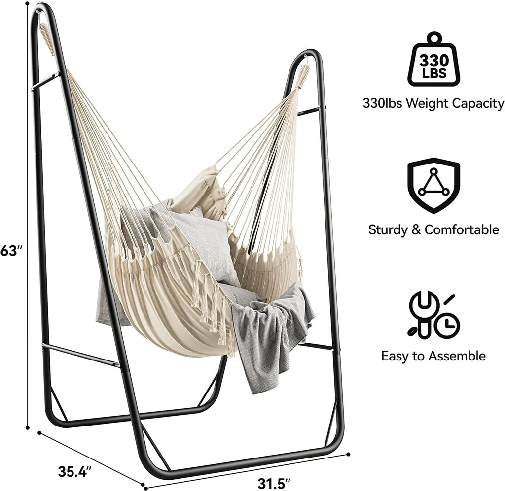 Hammock Chair with Stand Heavy Duty 330Lbs L7933