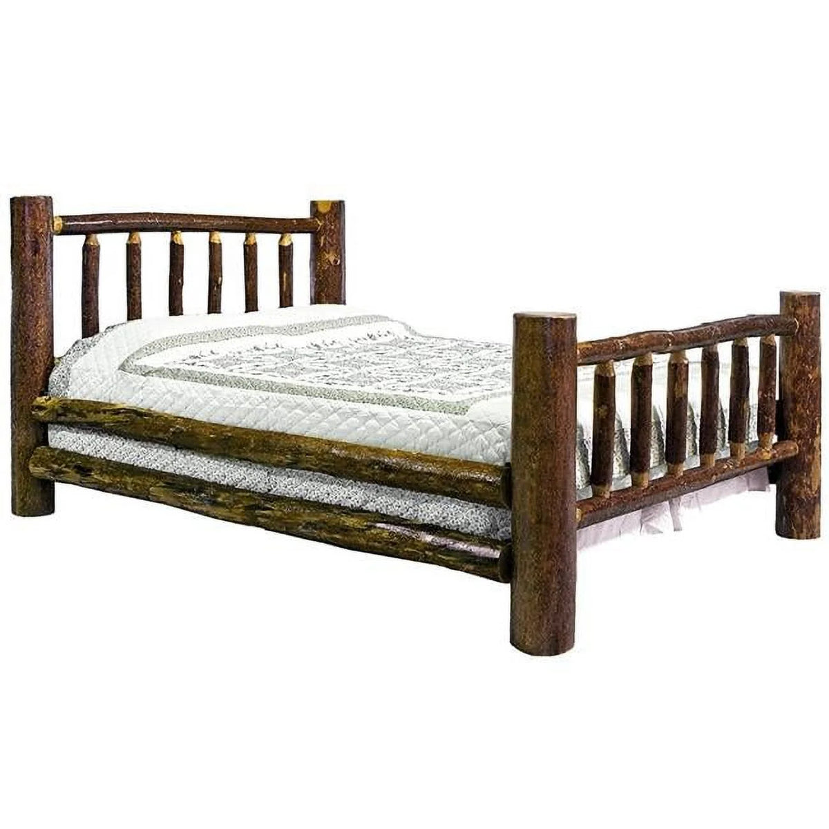 Bed with Laser Engraved Elk Full G993