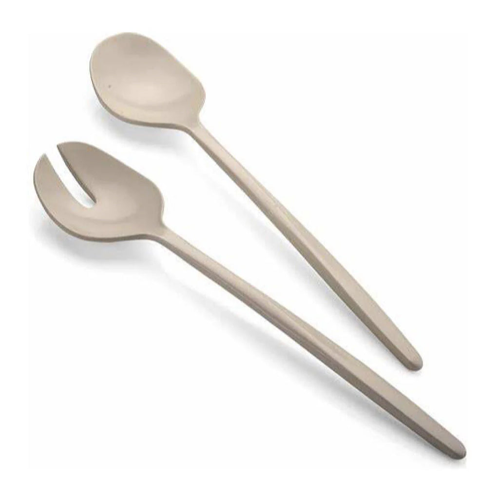 Milk White Salad Servers R546