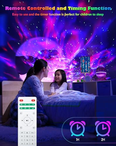 Galaxy Projector with White Noise, Bluetooth Speaker, Timer and Remote J777