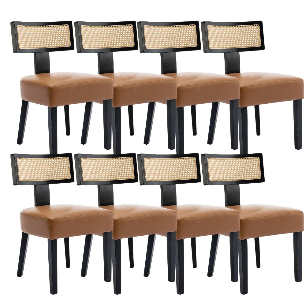Upholstered PU Leather Dining Chairs Set of 8 H471169
