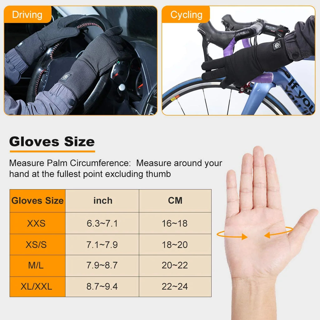 Rechargeable Waterproof Heated Gloves Liners N603