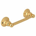 Country Bath Wall Mounted Single Spring Loaded Toilet Paper Holder Unlacquered Brass M503081
