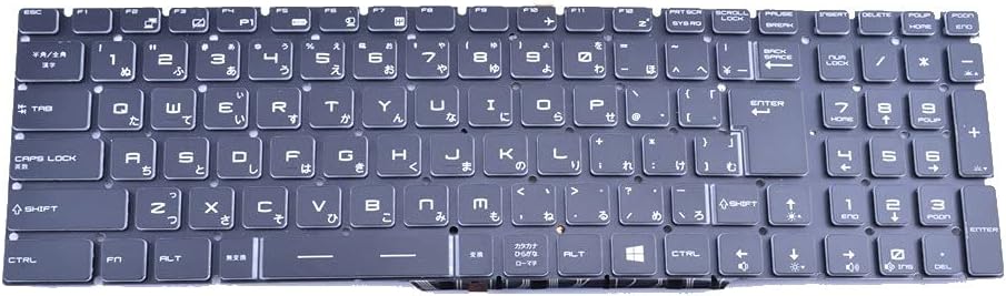 Japanese Backlit Laptop Keyboard with Crystal Keycap J521544