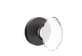 Oil Rubbed Bronze Crystal Knob Privacy with Disk Rose R907330