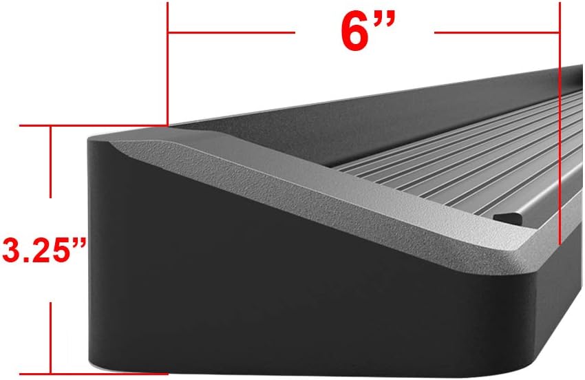 6in Black Running Boards R60757