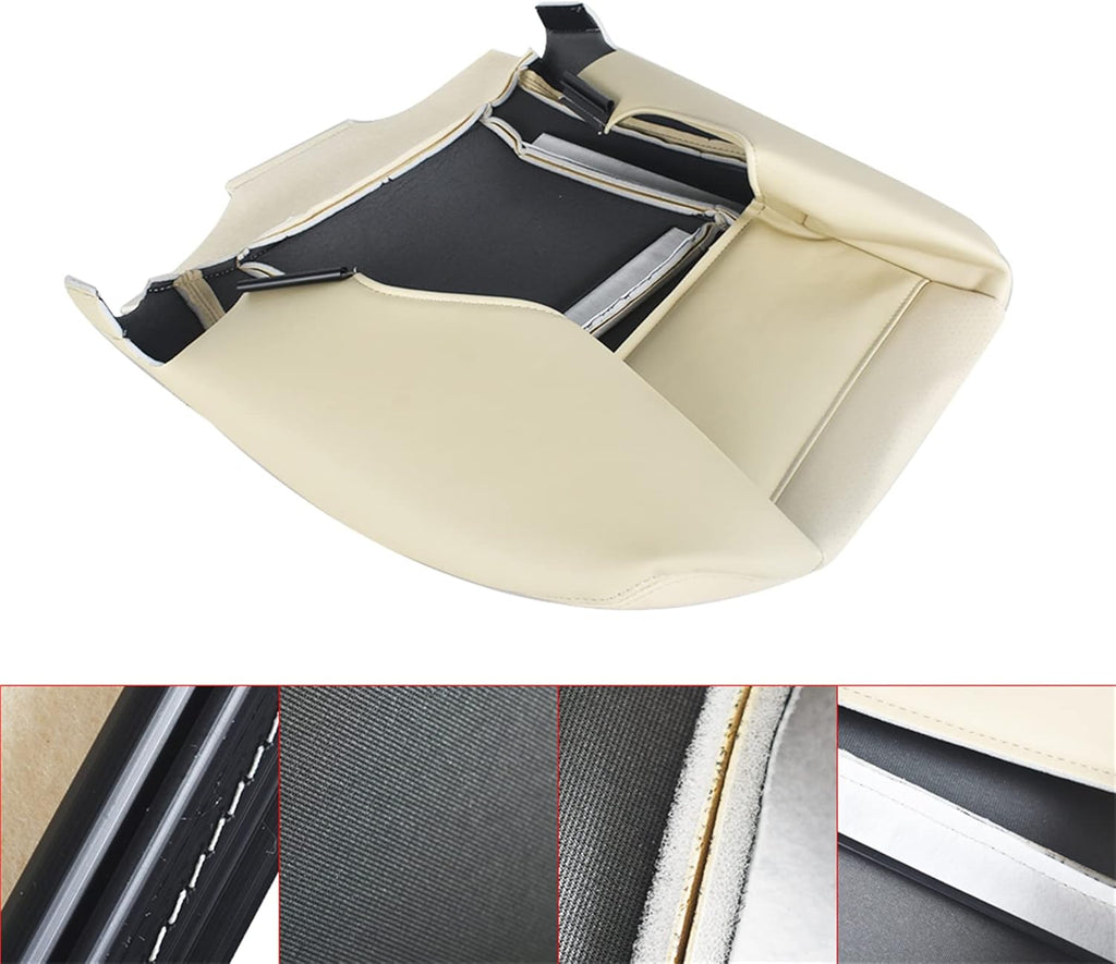 Leather Seat Cover Driver Side Bottom Tan Replacement Pack of 2 D223