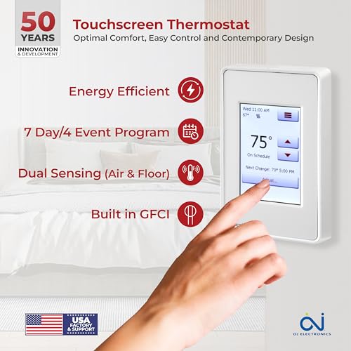 Electric Radiant Floor Heating System with Programmable Thermostat R78637