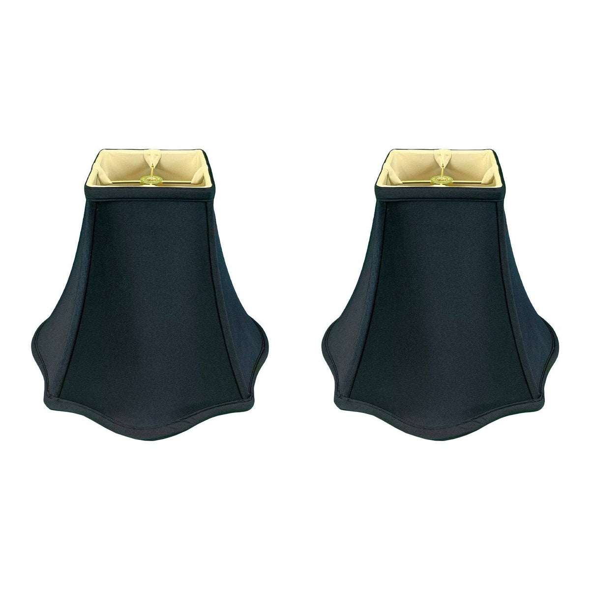 Black Square Bell Lamp Shade Set of 2 V75275