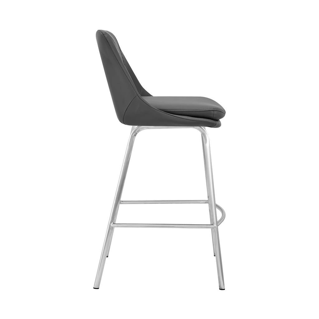 Gray/Steel Swivel Counter Stool B207766