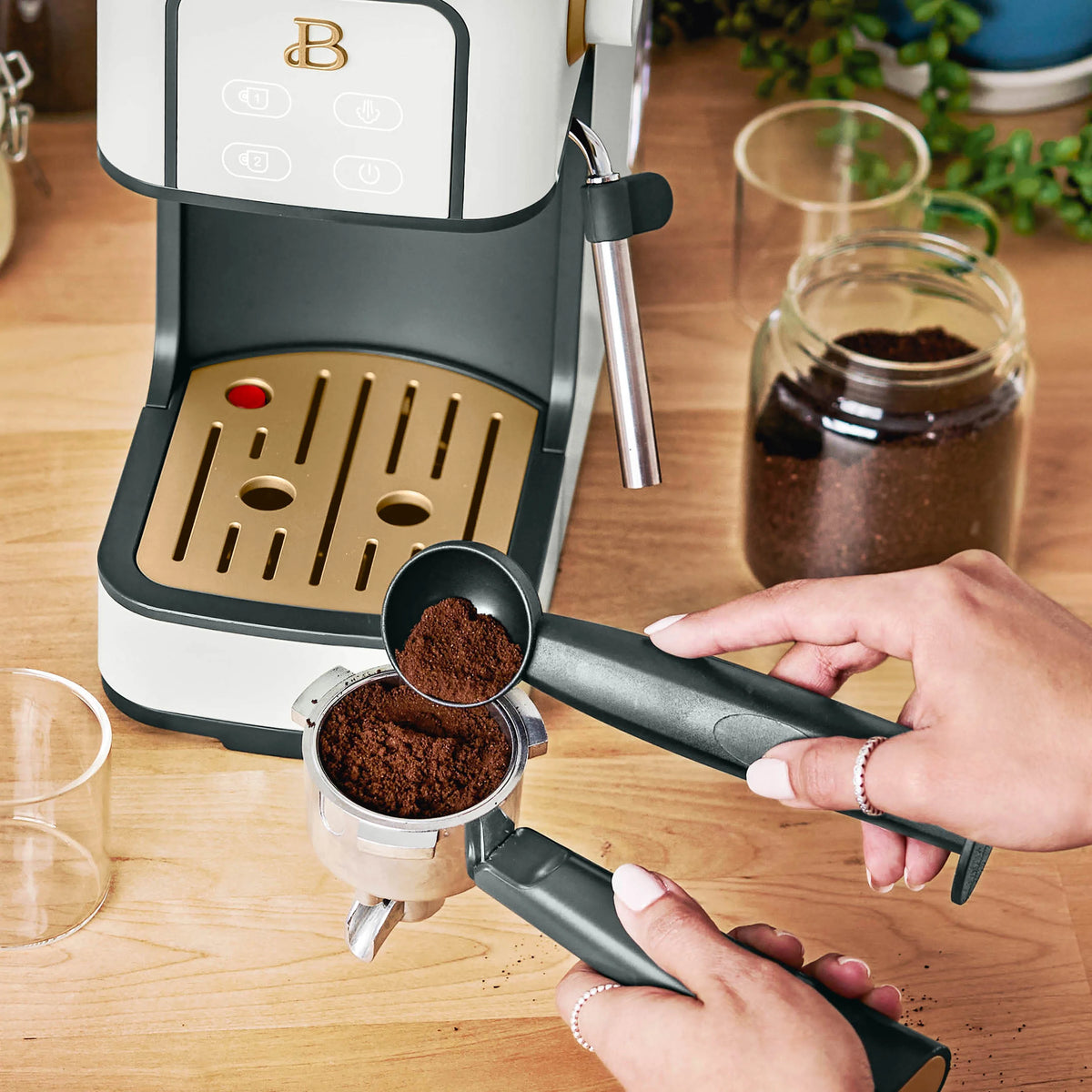 White 20-Bar Espresso Maker I567800