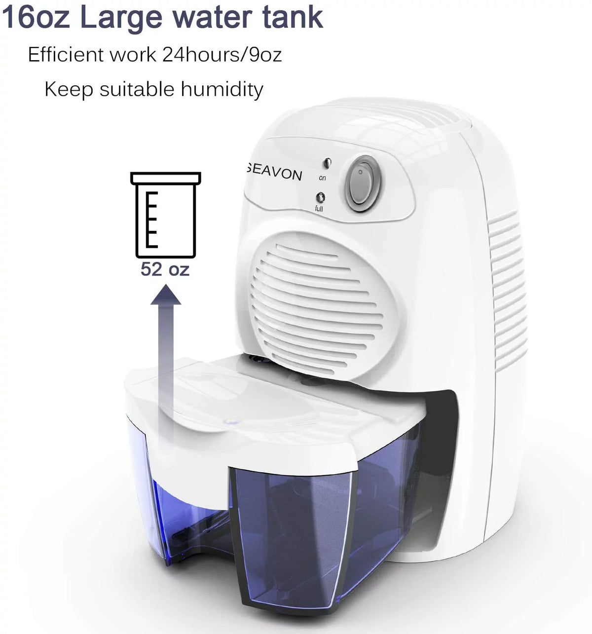 Electric 2000 Cubic Feet 500ml Portable Dehumidifier T9009