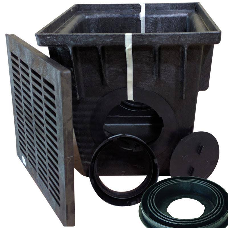 24x22 Catch Basin Kit with Black Plastic Grate N271051