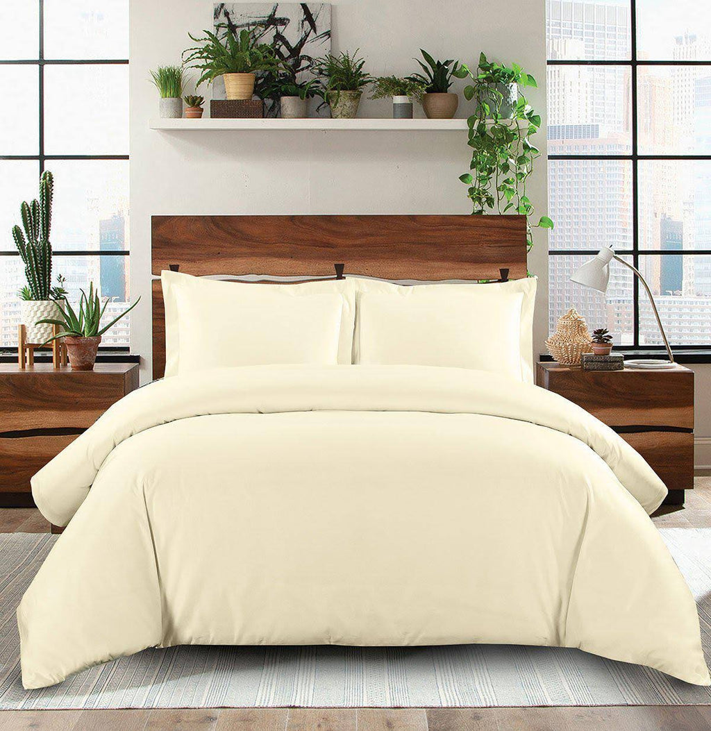 600TC Duvet Cover Set King/Calking Ivory L394932