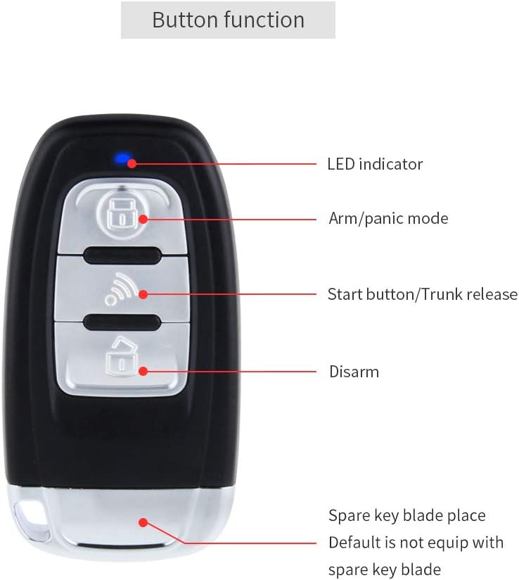 Rolling Code Car Alarm System with Keyless Entry Push Start N91878