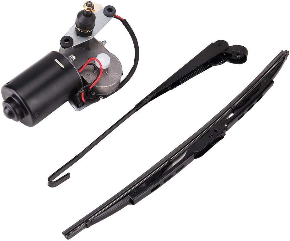12V Electric Motor UTV Windshield Wiper Kit with Washer Pump Pack of 2 O740652
