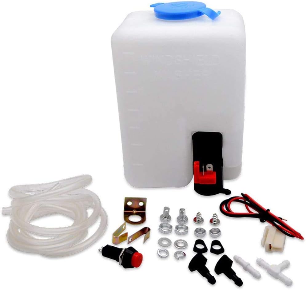 12V Electric Motor UTV Windshield Wiper Kit with Washer Pump Pack of 2 O740652