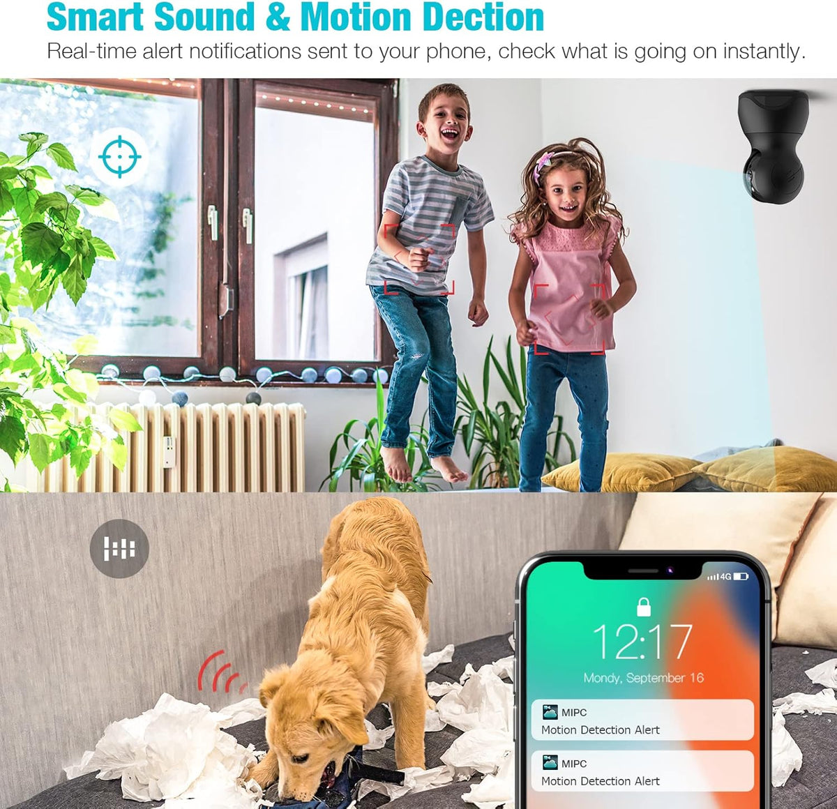 1080P Indoor WiFi Pet Camera with 2-Way Audio and Night Vision A87630