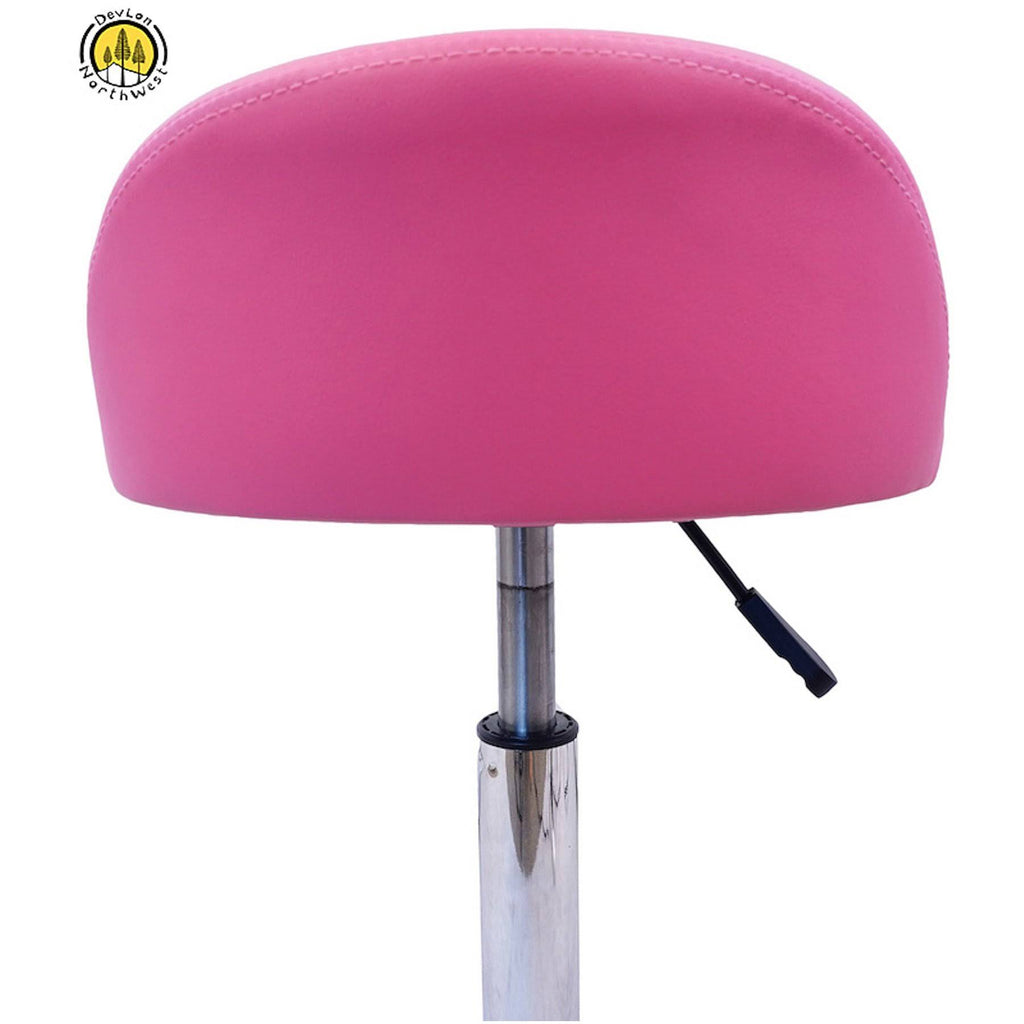 Pink Salon Stool with Back Rest V4614