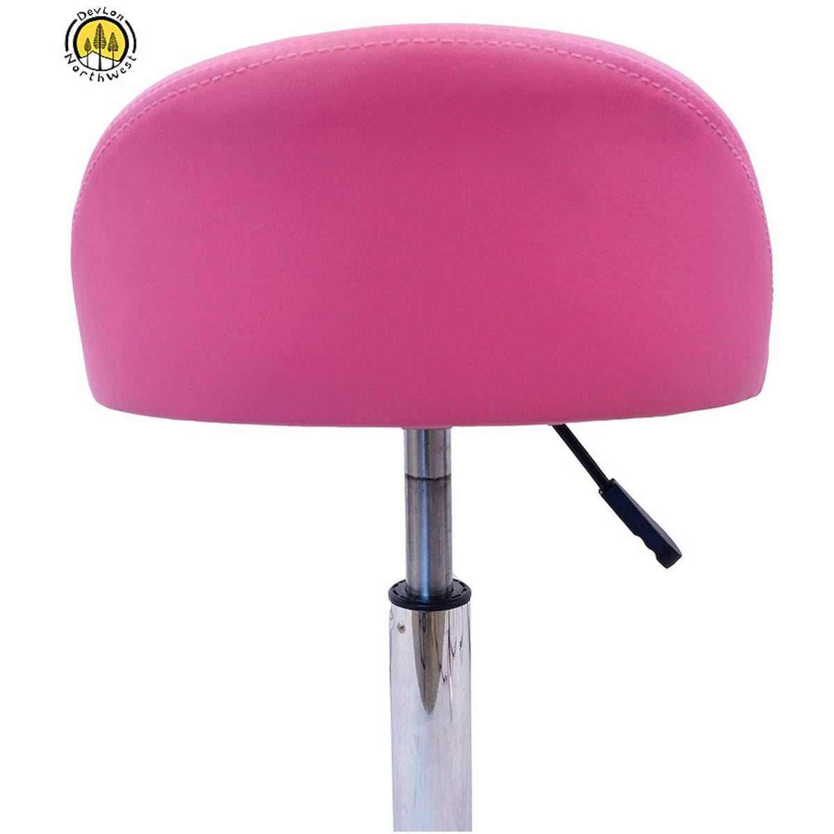 Pink Salon Stool with Back Rest V4614