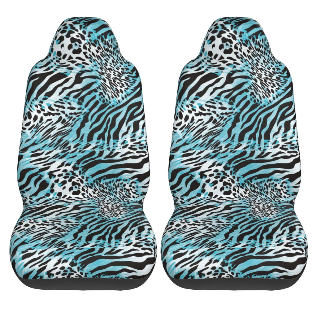 Zebra Leopard Print Car Seat Covers 2 Pack V47308