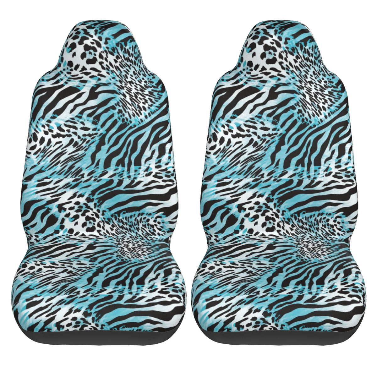 Zebra Leopard Print Car Seat Covers 2 Pack V47308