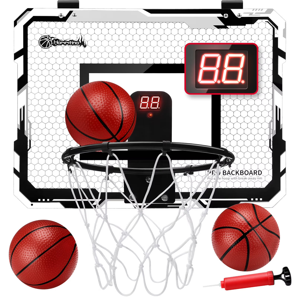 Basketball Hoop Indoor for Kids 15.7" X 11.8" with 3 Balls U130