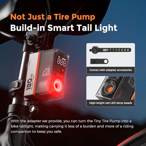 120 PSI Portable Electric Bike Tire Pump with Gauge V28959