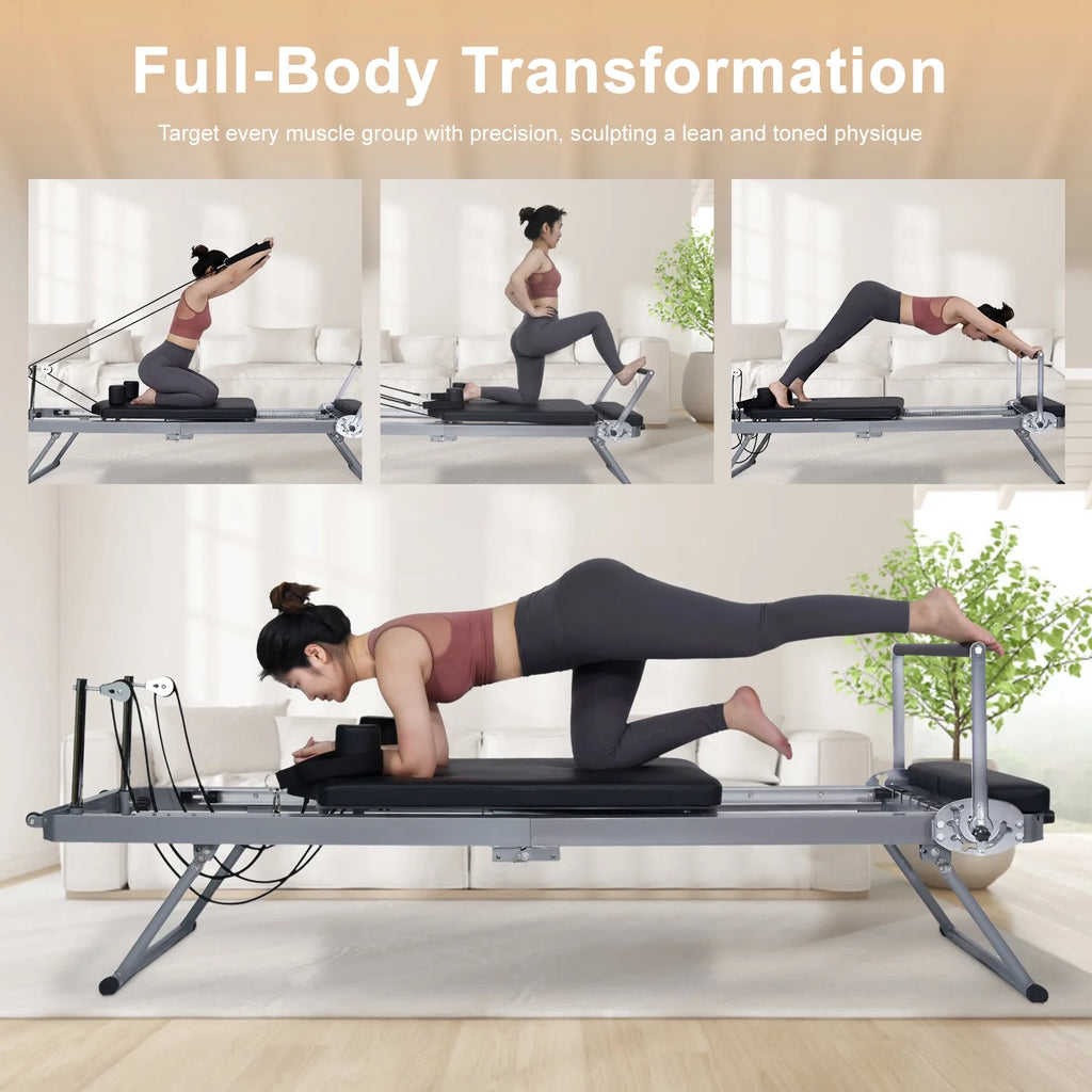 Foldable Pilates Reformer Machine with Spring S3135