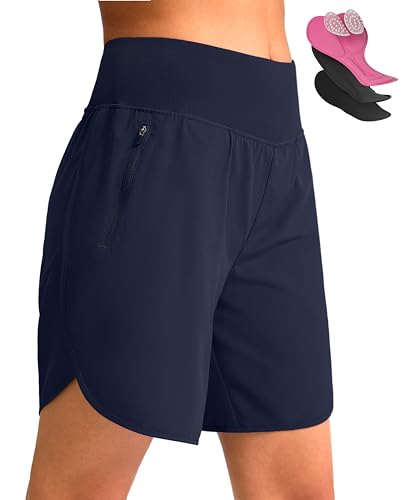 4D Padded Cycling Shorts with Zipper Pockets High Waist A615038