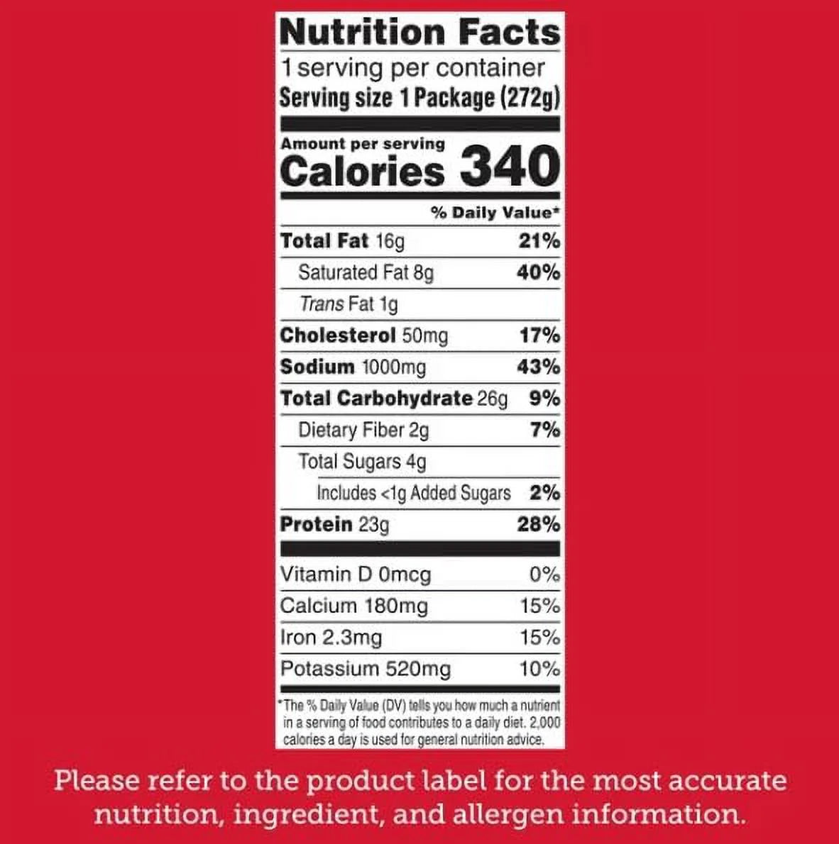 9.6 oz Pack of 8 Salisbury Steak Frozen Meal F42398