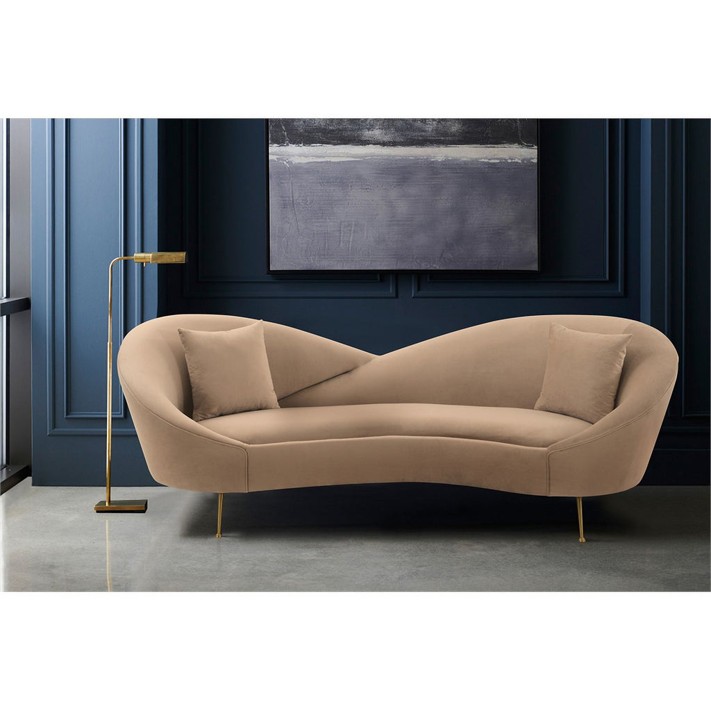 Upholstered Fabric and Metal Sofa J89972