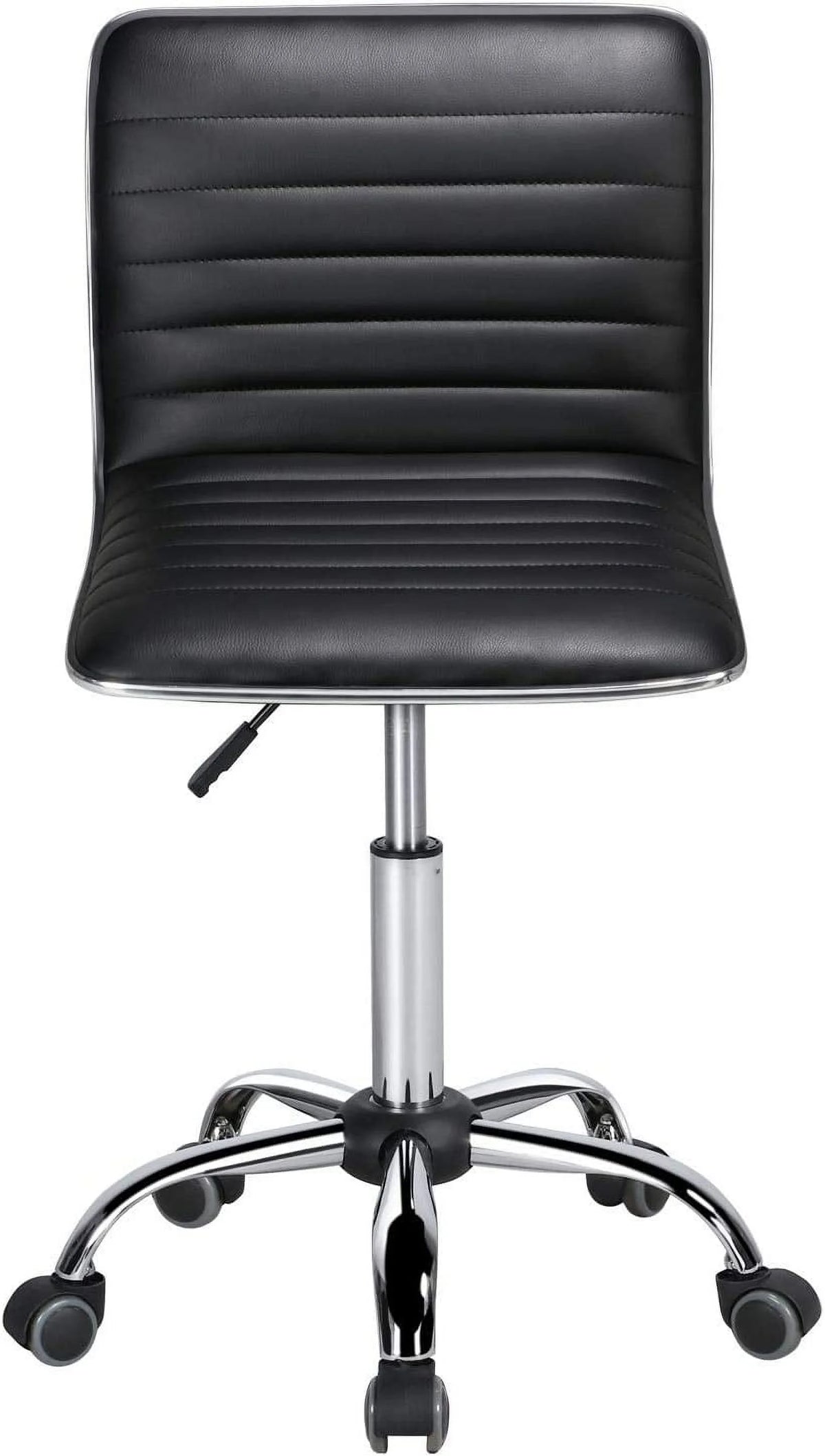 Black PU Leather Low Back Executive Office Chair with Wheels V9936