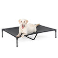 Raised Dog Bed for Large Dogs, Heavy Duty Pet Cot with Washable Mesh, Black K1003