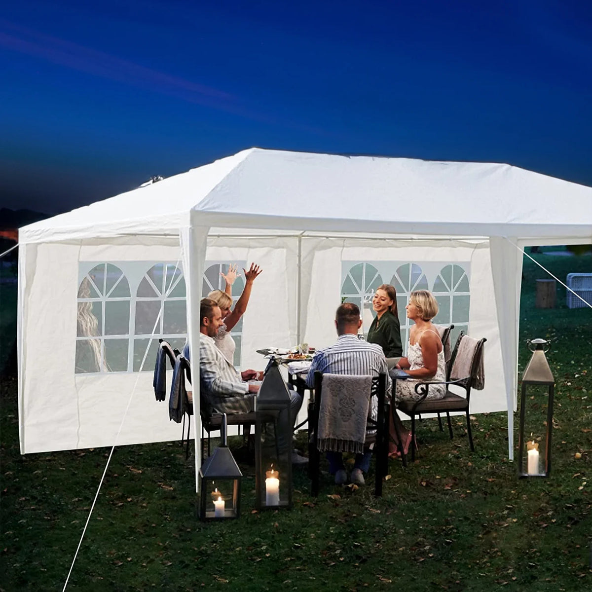 White Party Tent Canopy Shelter L30193