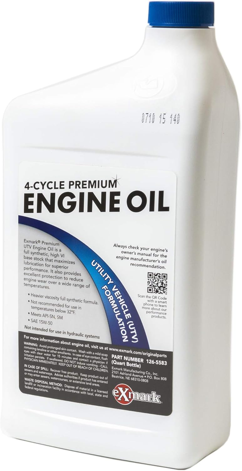 12 Pack UTV Engine Oil 15W-50 Quart Bottle N91783