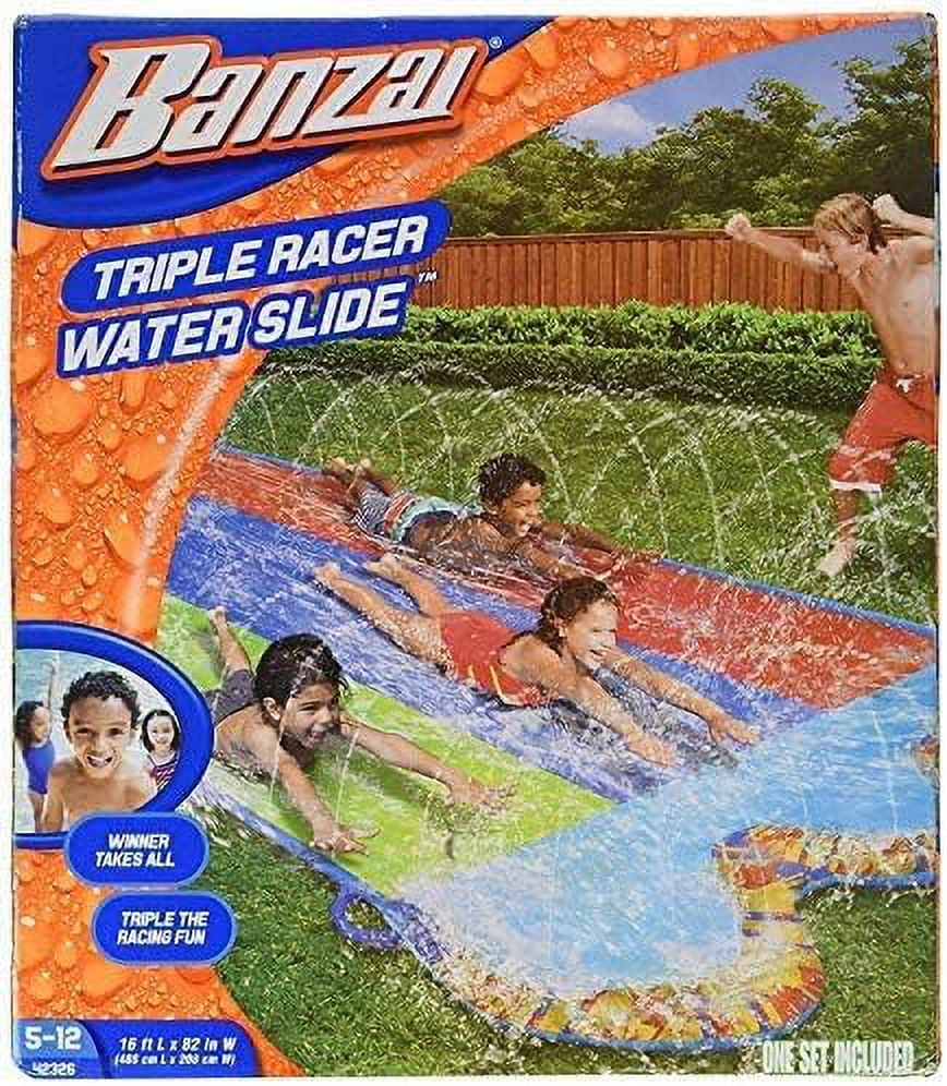 16 Ft Water Slide with 3 Bodyboards J92569