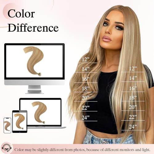 Platinum Blonde 24" Real Human Hair Hair Extensions W5378