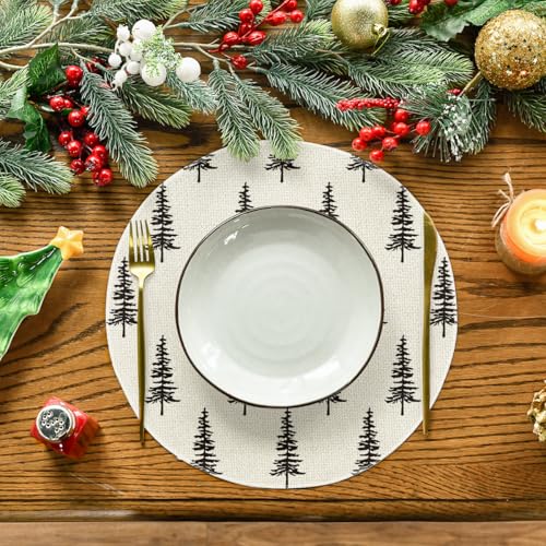 Green Christmas Placemats Set of 4 X59234