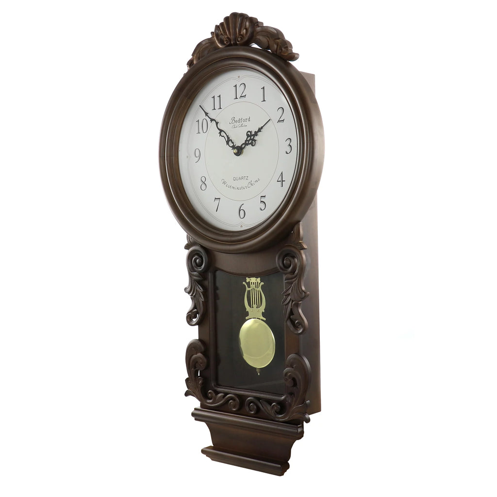 Chestnut Chiming Pendulum Wall Clock S4085