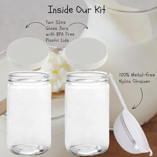 32 Oz Wide Mouth Glass Jars with Lids I86548