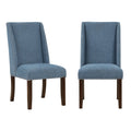 Brown and Blue Transitional Accent Dining Chair Set of Two J3121